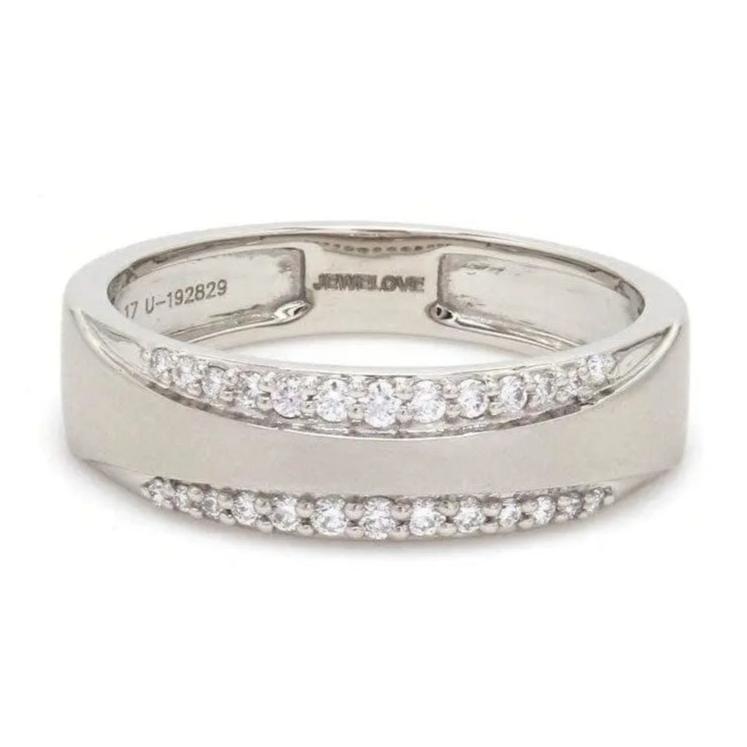 Jewelove™ Rings Men's Band only / SI IJ Complementary Platinum Love Bands with Pathways SJ PTO 211