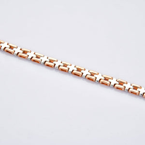 Jewelove™ Bangles & Bracelets Cross Roads Platinum & Rose Gold Fusion Bracelet JL PTB 707