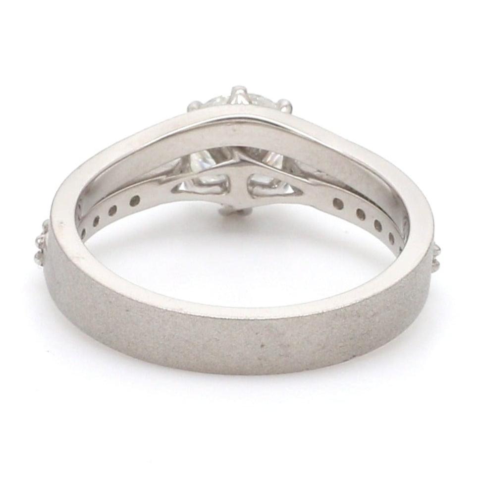 Jewelove™ Rings J VS / Women's Band only Customised 1.00 Pointer Platinum Solitaire Ring JL PT 962