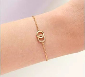 Jewelove™ Bangles & Bracelets Yellow Gold Customised 14K Gold Bracelet with Diamonds