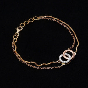 Jewelove™ Bangles & Bracelets Yellow Gold Customised 14K Gold Bracelet with Diamonds