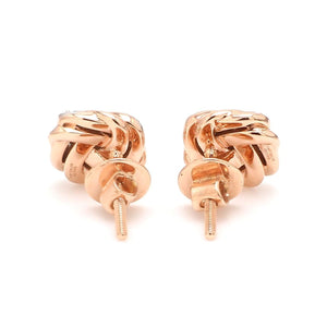 Jewelove™ Earrings Customised 14K Rose Gold + White Gold earrings with diamonds