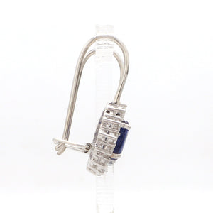 Jewelove™ Earrings Customised 14K White Gold Kyanite Earrings with diamonds