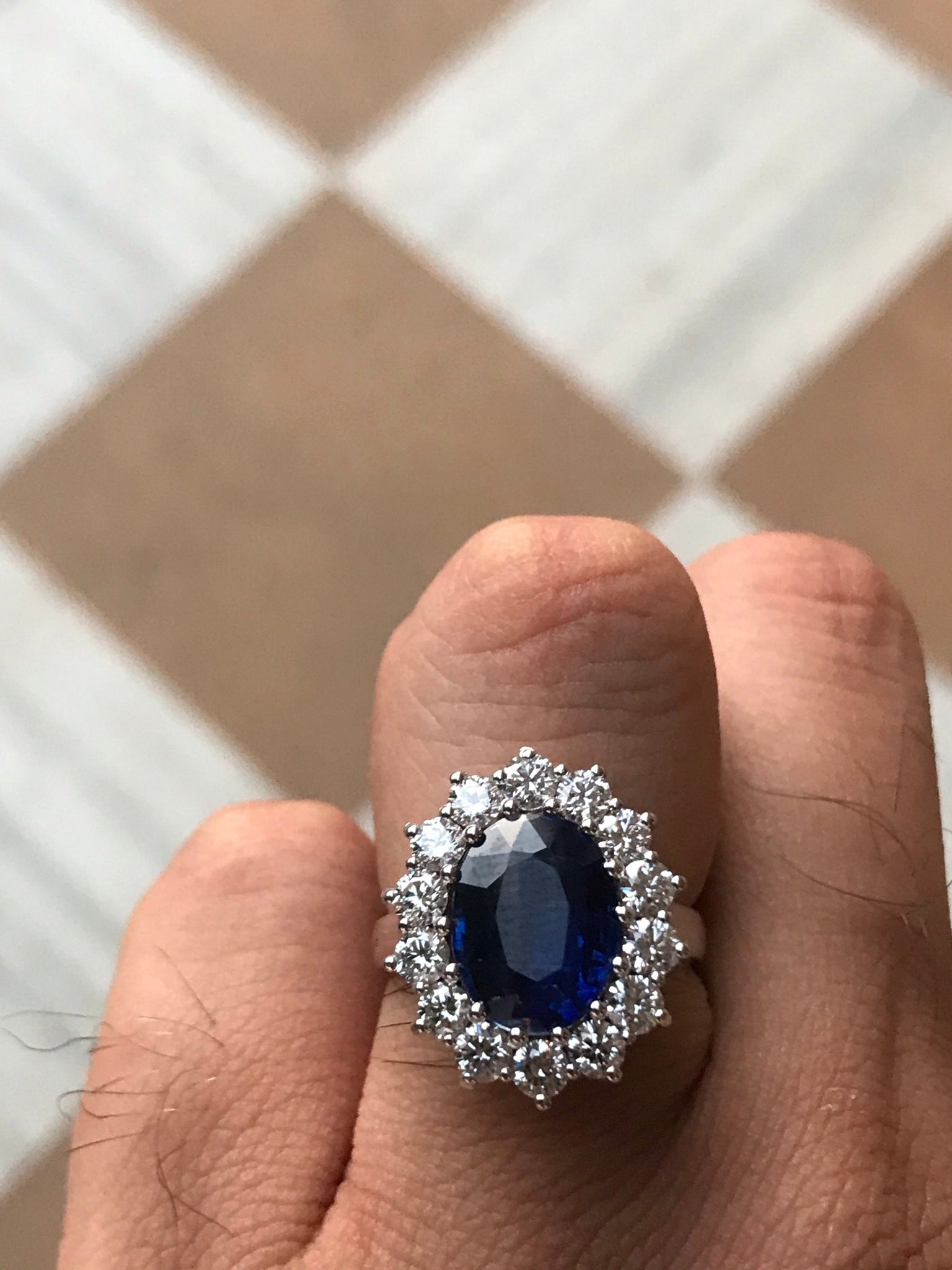 Jewelove™ Rings Customised 18K white gold & kyanite ring with diamonds