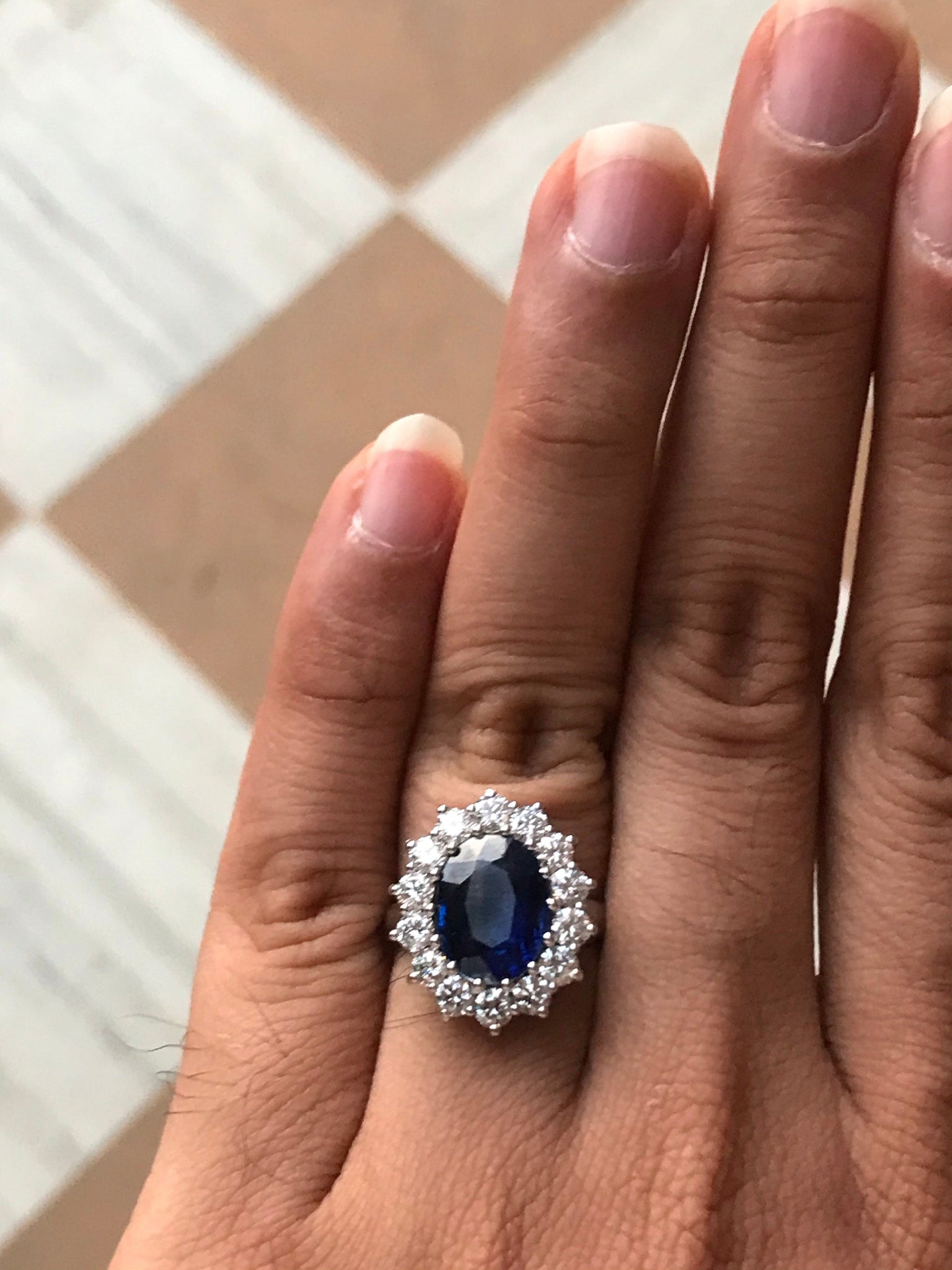 Jewelove™ Rings Customised 18K white gold & kyanite ring with diamonds