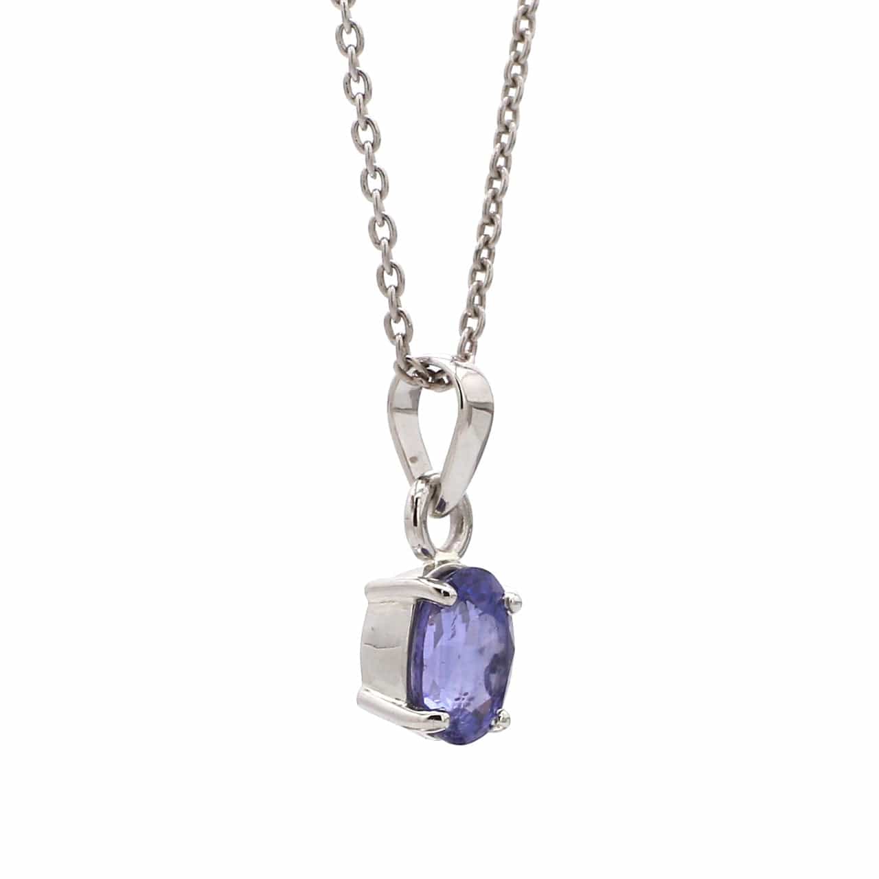 Jewelove™ Pendants Customised Blue Sapphire pendant in Platinum