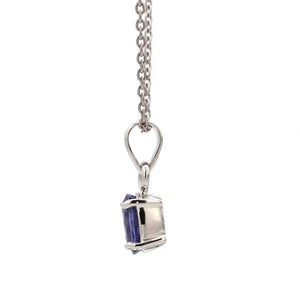 Jewelove™ Pendants Customised Blue Sapphire pendant in Platinum