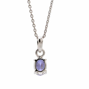 Jewelove™ Pendants Customised Blue Sapphire pendant in Platinum