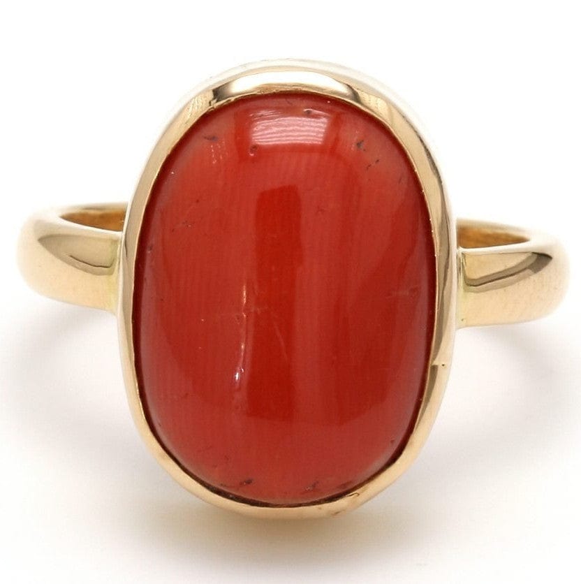 Coral Ring Heart Shaped in Gold - Eredi Jovon Venice