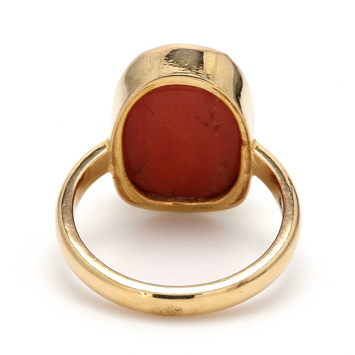 Natural And Certified White Coral Ring / Moonga Ring