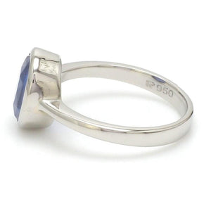 Jewelove™ Rings Customised Natural Blue Sapphire Platinum Astrology Ring for Rashi JL PT 1147