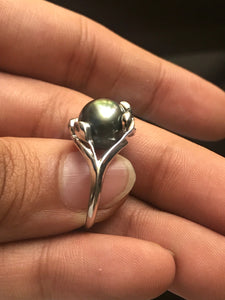 Jewelove™ Customised Pearl Ring crafted in Platinum