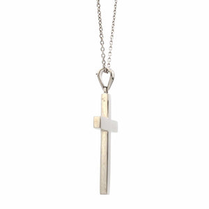 Jewelove™ Pendants 1 3/8 inches Customised Plain Platinum Cross Pendant JL PT P 243-Z