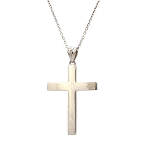 Jewelove™ Pendants 1 3/8 inches Customised Plain Platinum Cross Pendant JL PT P 243-Z