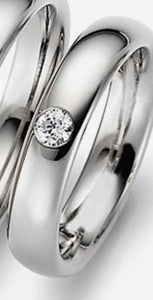 Jewelove™ SI IJ / Both Customised Platinum & 14k Yellow Gold Rings