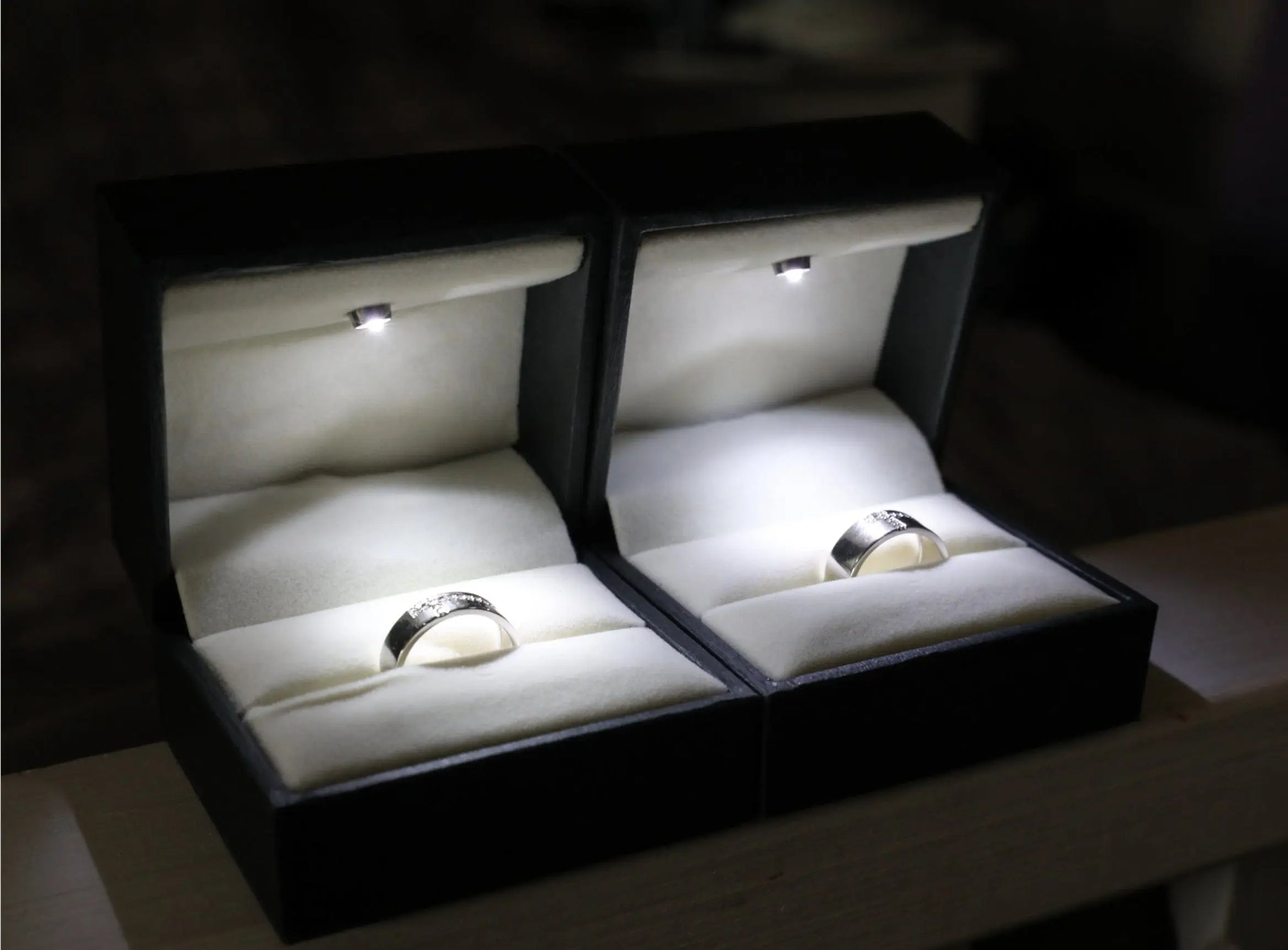 Jewelove™ Rings Both Customised Platinum Couple Rings