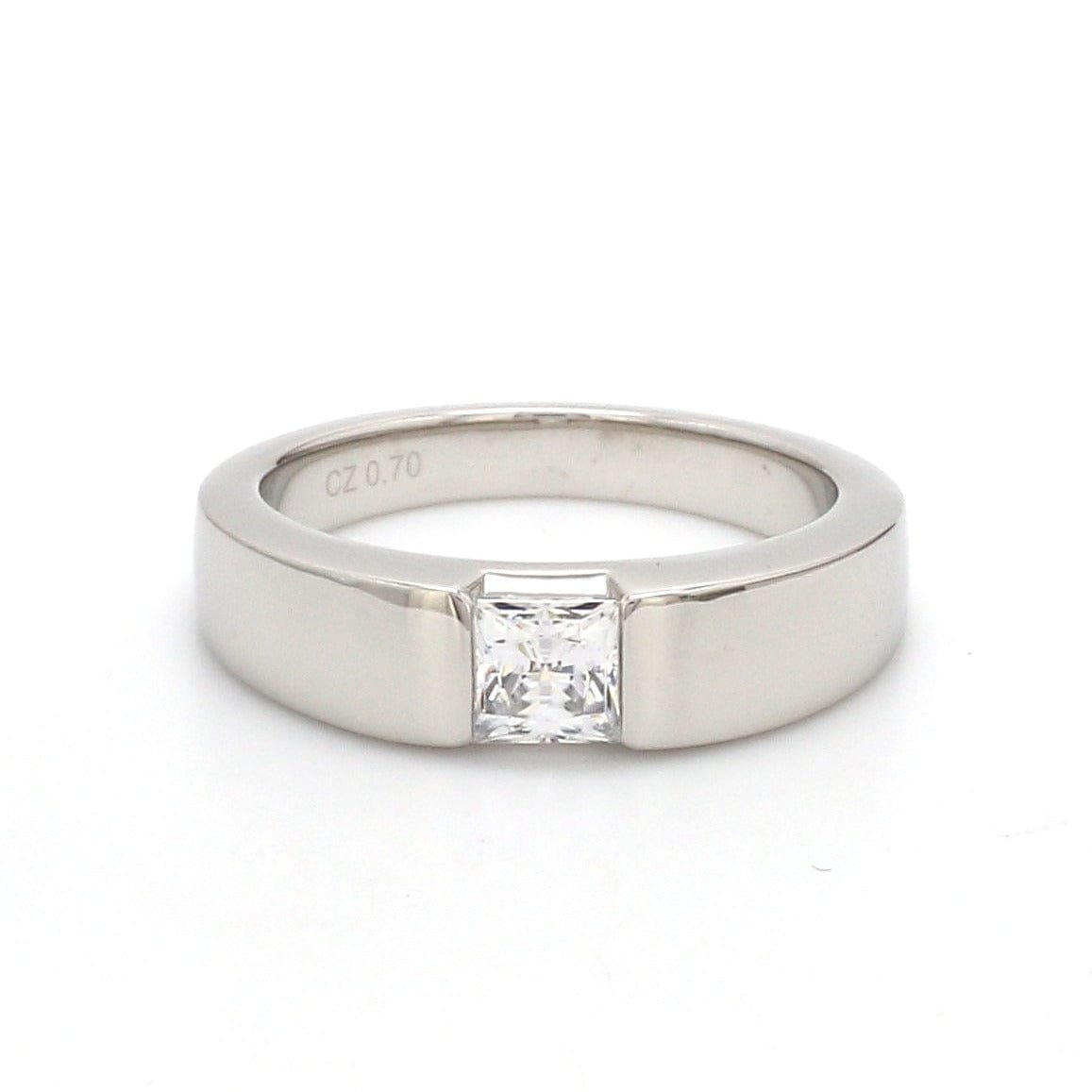 Jewelove™ Customised Platinum Ring with AD