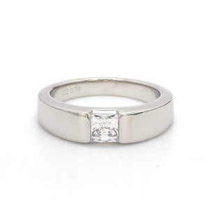 Jewelove™ Customised Platinum Ring with AD