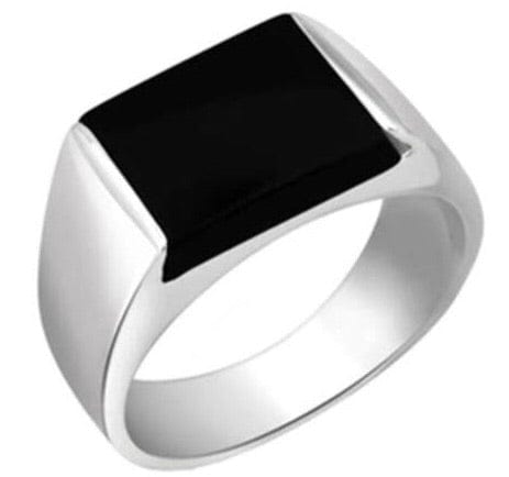 Black Stone ring | Silver