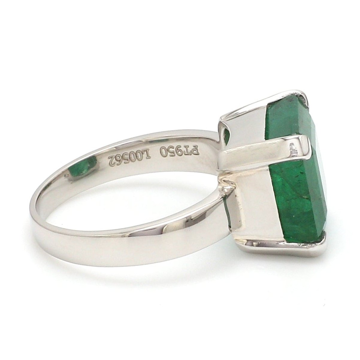 Jewelove™ Rings Customised Platinum Ring with Emerald