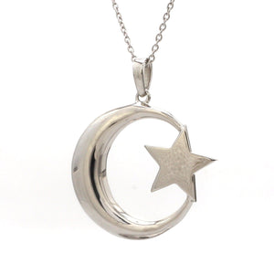 Jewelove™ Pendants Customised Platinum Star Moon Pendant JL PT P 307