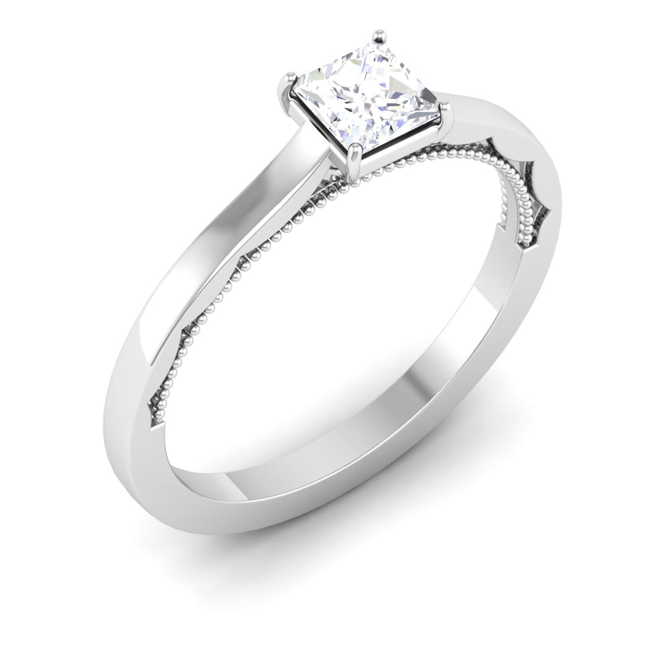 Trilogy Princess Cut Diamond Engagement Ring — Form Bespoke Jewellers