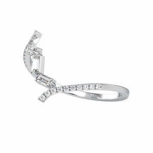 Jewelove™ Rings Women’s Band only Designer Baguette Diamond Platinum Diamond Engagement Ring JL PT 0697