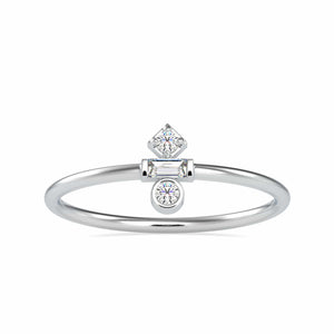 Jewelove™ Rings Women's Band only / VS GH Designer Baguette Platinum Diamond Engagement Ring JL PT 0635