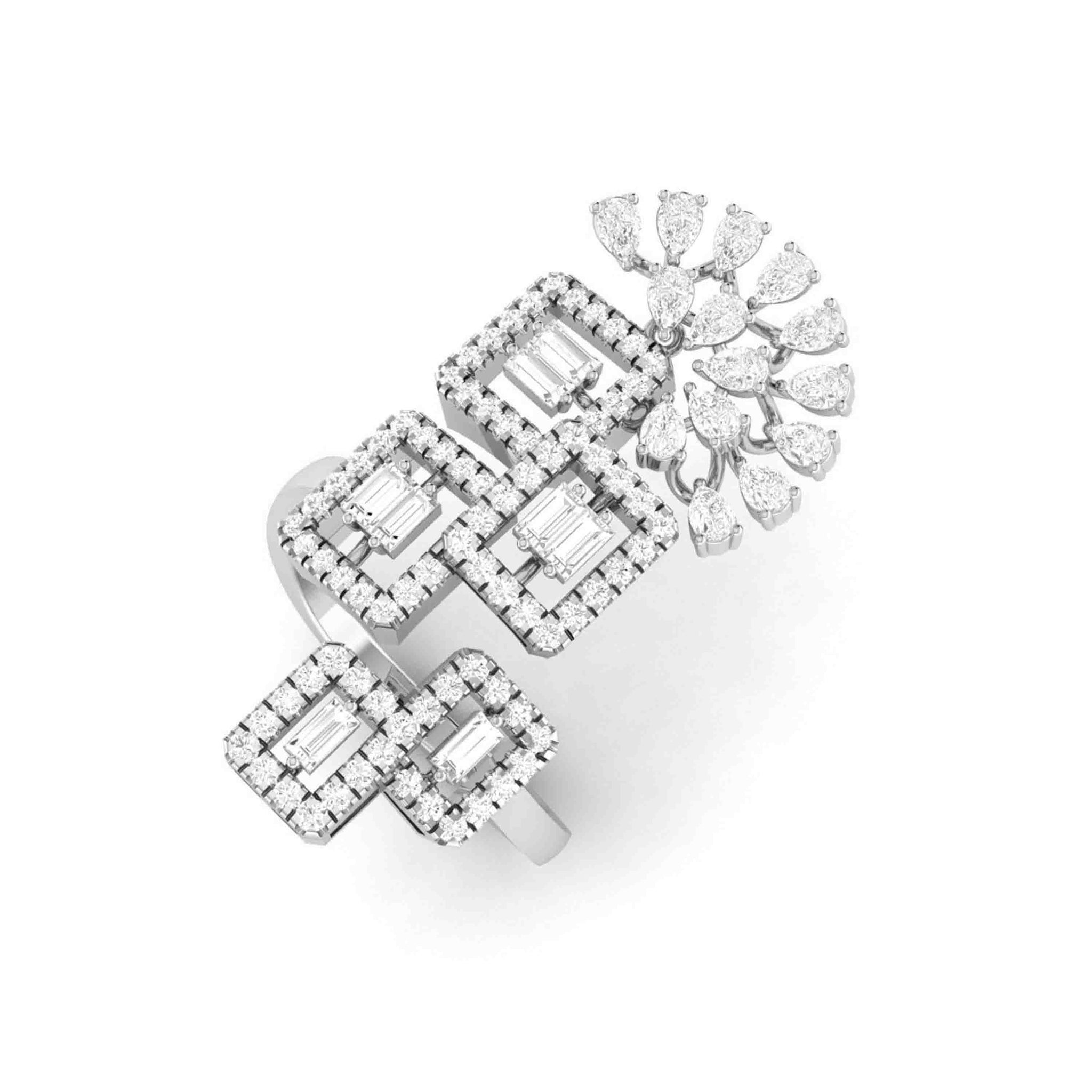 Jewelove™ Rings Designer Diamond Cocktail ring in Platinum for Women JL PT R 008