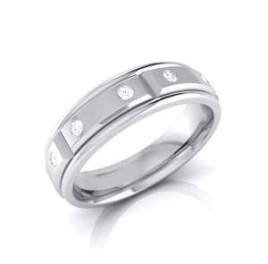 Jewelove™ Rings Designer Diamond Platinum Love Bands JL PT R-8021