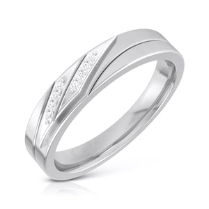 Jewelove™ Rings Designer Diamond Platinum Love Bands JL PT R-8026