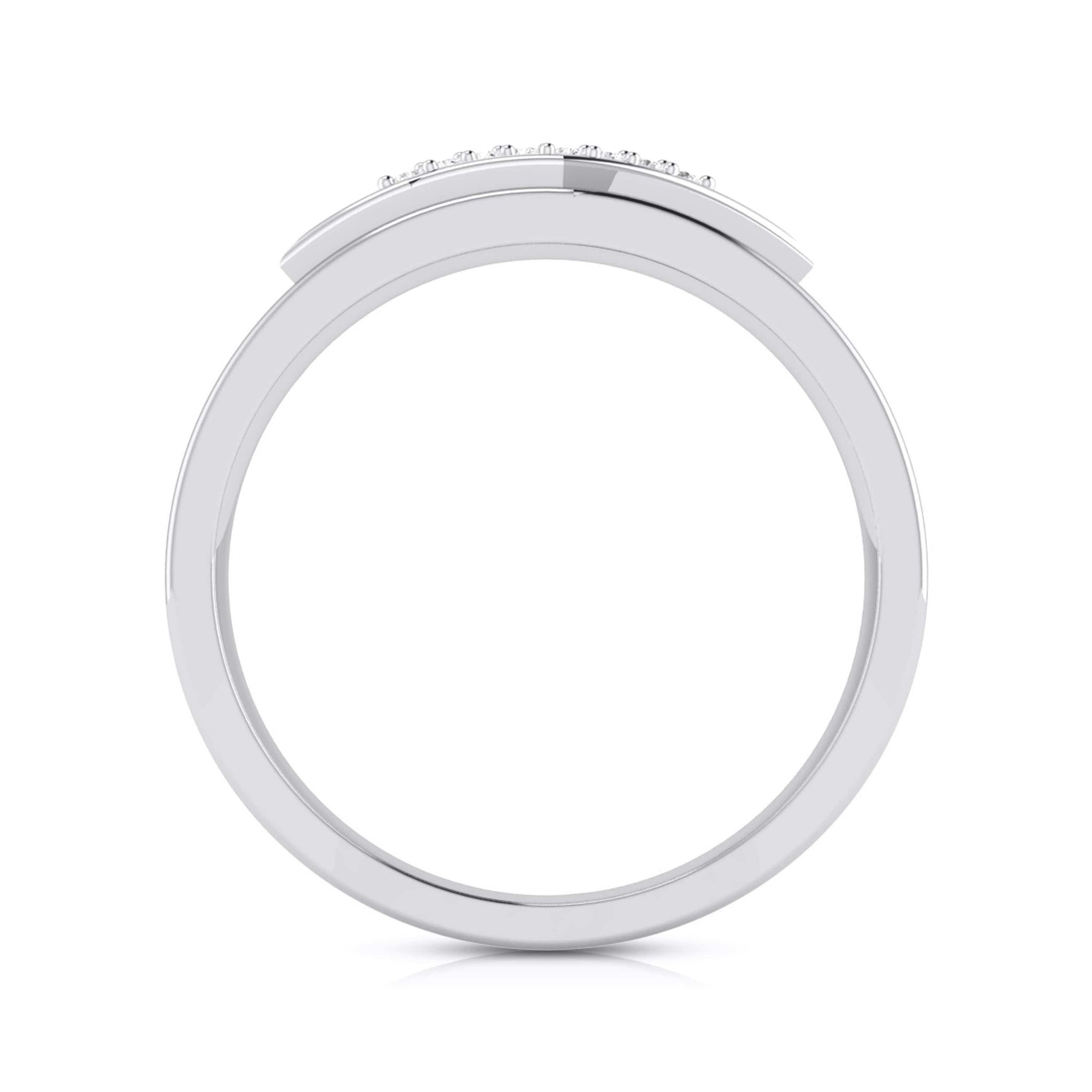 Jewelove™ Rings Designer Diamond Platinum Love Bands JL PT R-8026