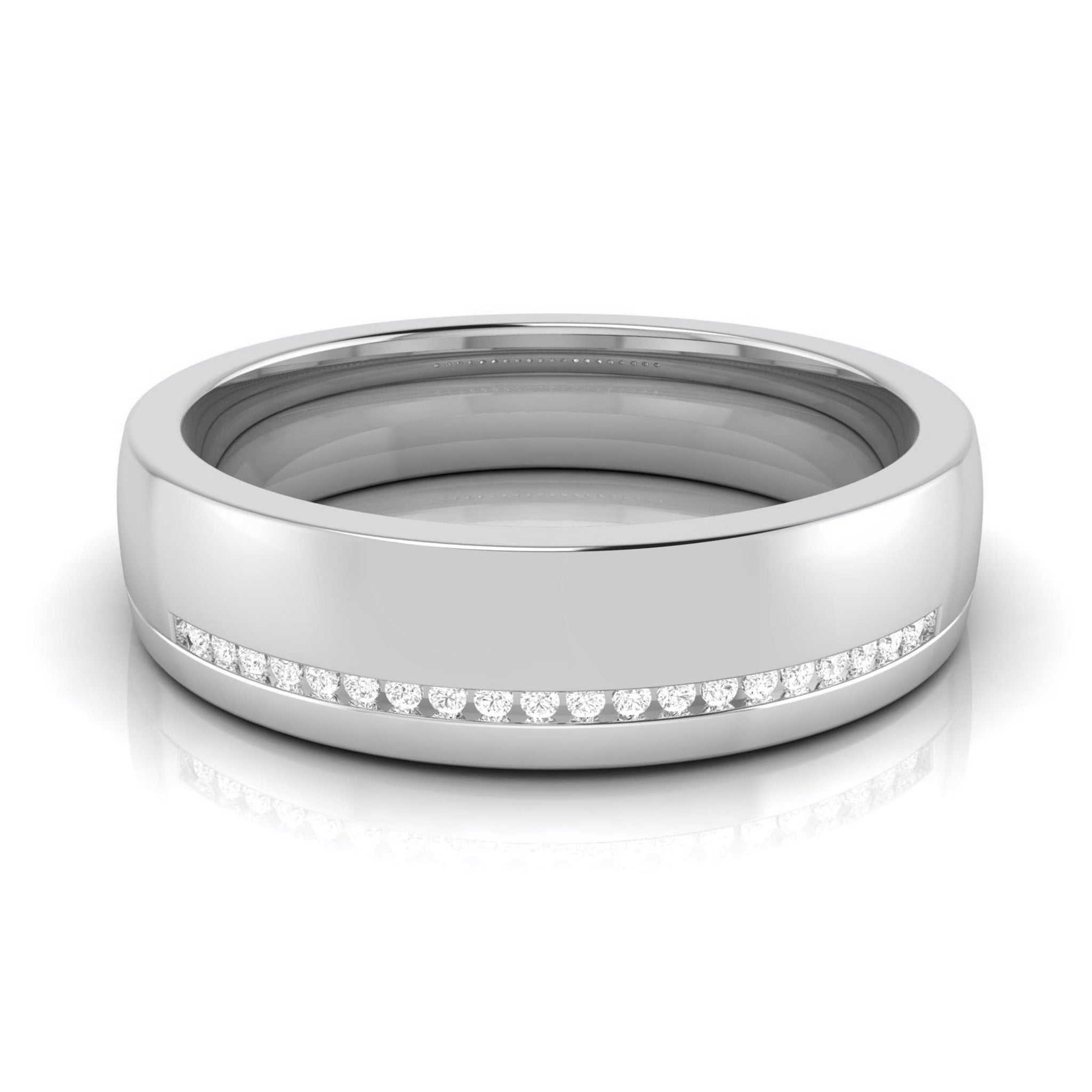 Jewelove™ Rings Designer Diamond Platinum Love Bands JL PT R-8033