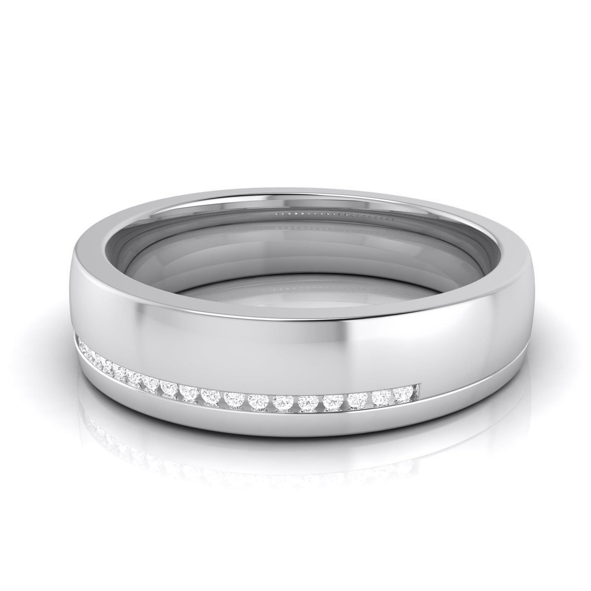 Jewelove™ Rings Women's Band only / SI IJ Designer Diamond Platinum Love Bands JL PT R-8033