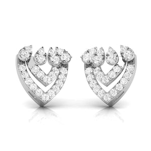 Jewelove™ Earrings Designer Fashionable Platinum Diamond Earrings for Women JL PT E OLS 17