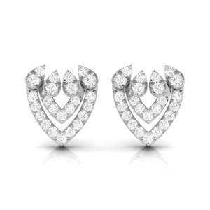 Jewelove™ Earrings SI IJ Designer Fashionable Platinum Diamond Earrings for Women JL PT E OLS 17