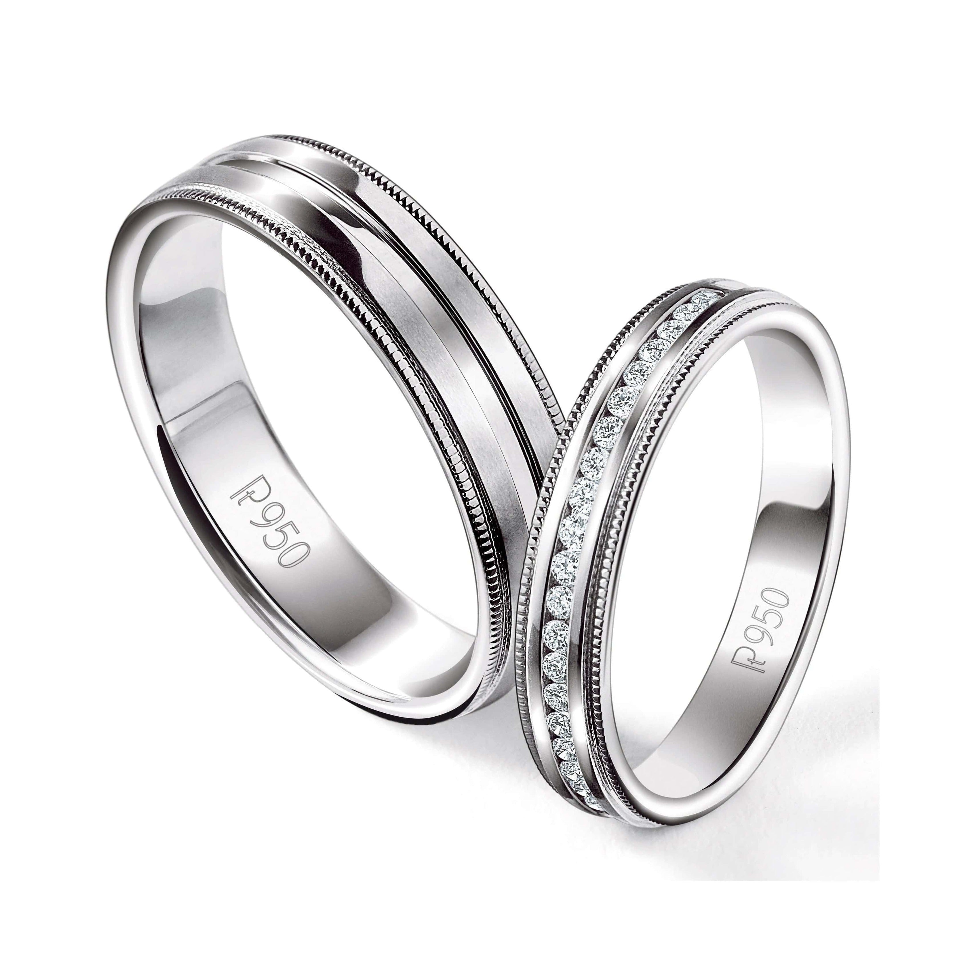 Simple Silver Couple Ring 2024 | favors.com