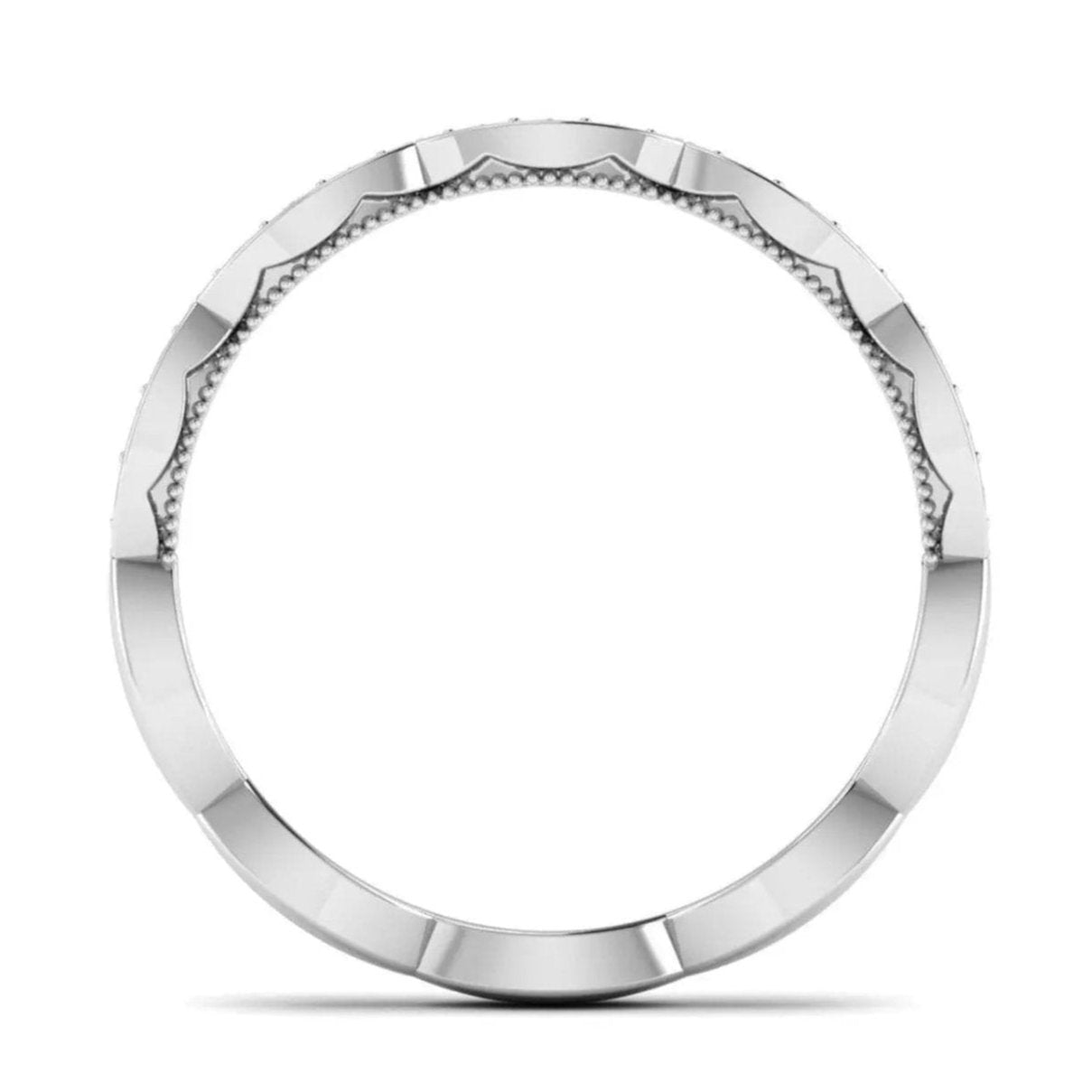 Jewelove™ Rings Designer Half Eternity Platinum Ring with Diamonds JL PT 442