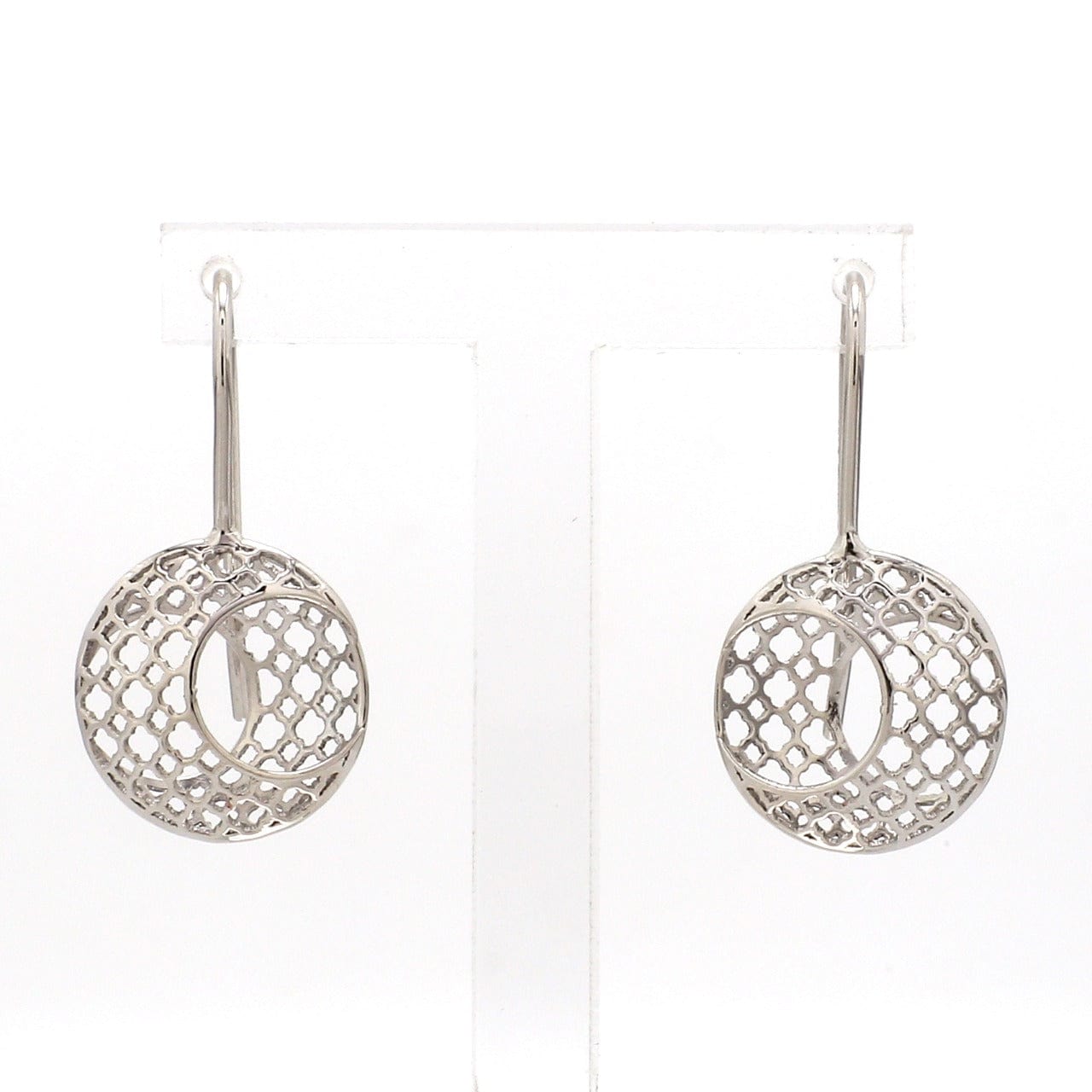 Jewelove™ Earrings Designer Lightweight Filigree Platinum Earrings for Women JL PT E 210