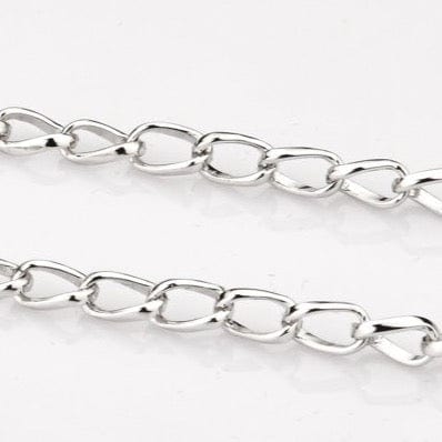 Jewelove™ Chains Designer Linked Platinum Chain with a Twist JL PT CH 829