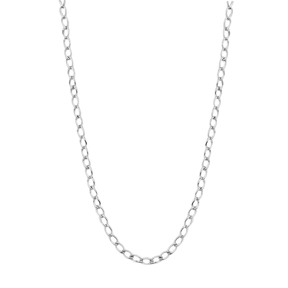 Jewelove™ Chains Designer Linked Platinum Chain with a Twist JL PT CH 829