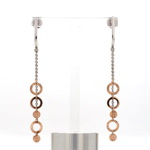 Jewelove™ Earrings Designer Plain Platinum & Rose Gold Earrings JL PT E 764