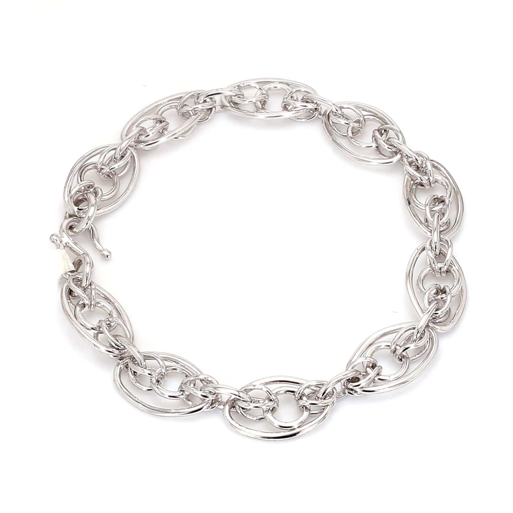 Jewelove™ Bangles & Bracelets Designer Platinum Bracelet for Men JL PTB 1108