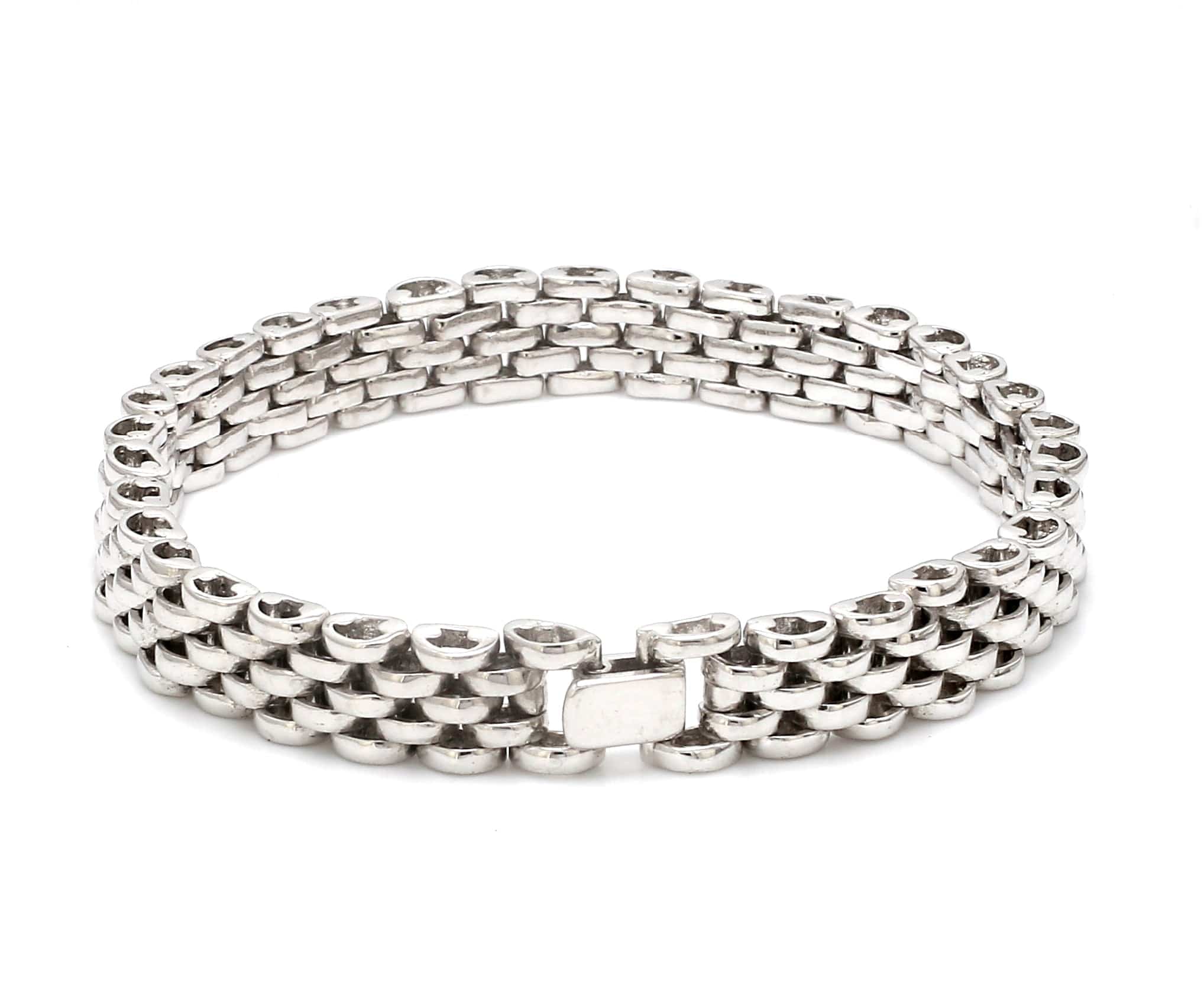 Jewelove™ Bangles & Bracelets Designer Platinum Bracelet for Men JL PTB 1110