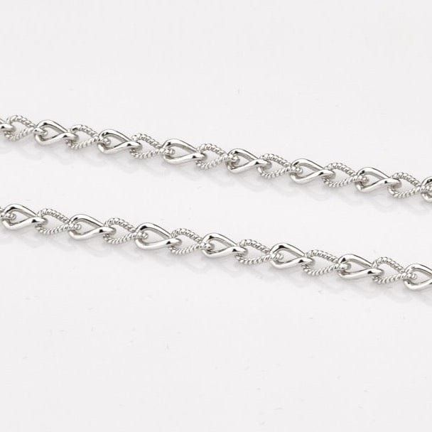 Jewelove™ Chains Designer Platinum Chain with Alternating Milgrain Links JL PT CH 830