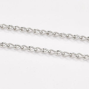 Jewelove™ Chains Designer Platinum Chain with Alternating Milgrain Links JL PT CH 830