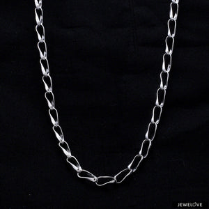 Jewelove™ Chains Designer Platinum Chain with Curved Link JL PT CH 781