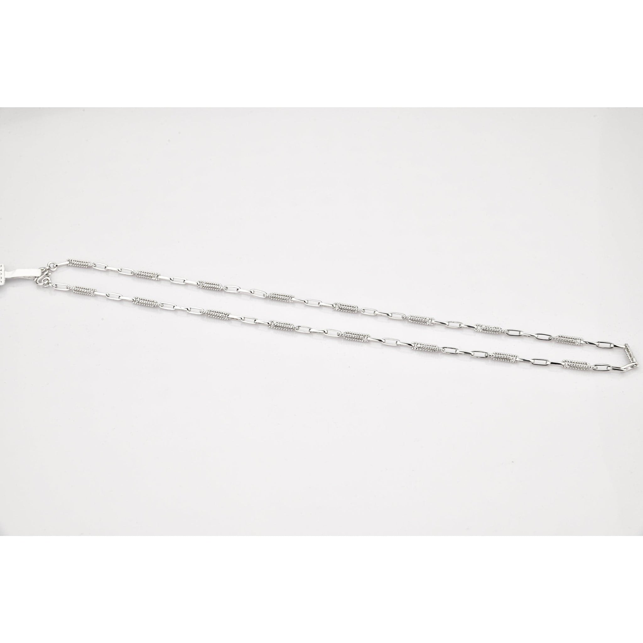 Jewelove™ Chains Designer Platinum Chain with Intermittent Milgrain Links JL PT CH 816