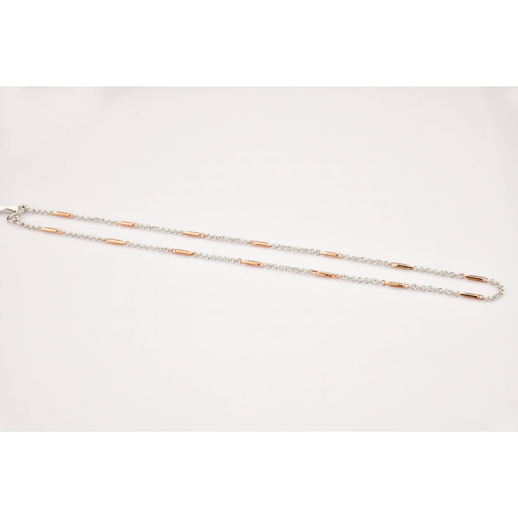 Jewelove™ Chains Designer Platinum Chain with Rose Gold Blocks JL PT 808