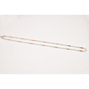 Jewelove™ Chains Designer Platinum Chain with Rose Gold Blocks JL PT 808